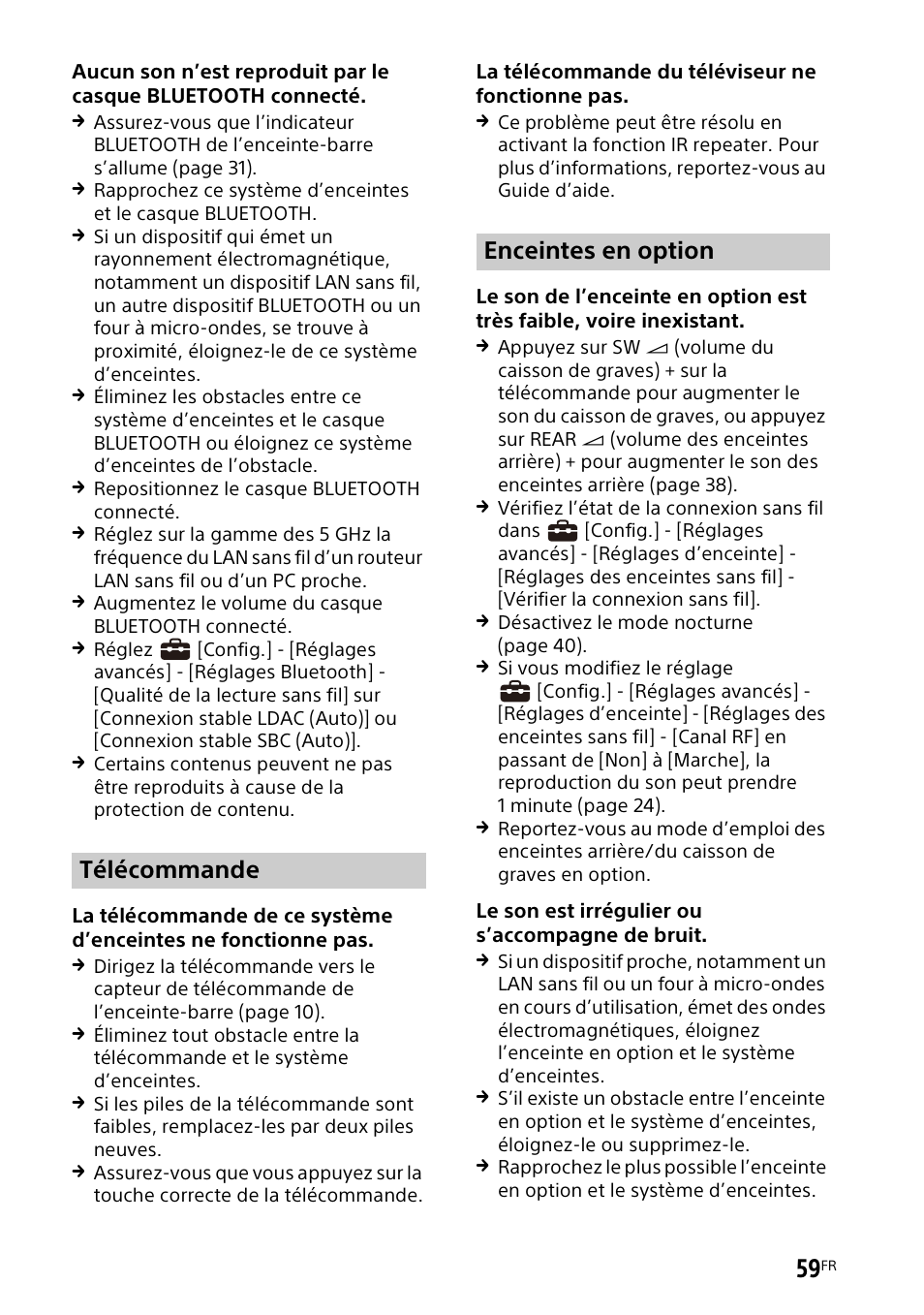 Télécommande enceintes en option | Sony UBP-X700M HDR 4K UHD Network Blu-ray Disc Player User Manual | Page 129 / 226