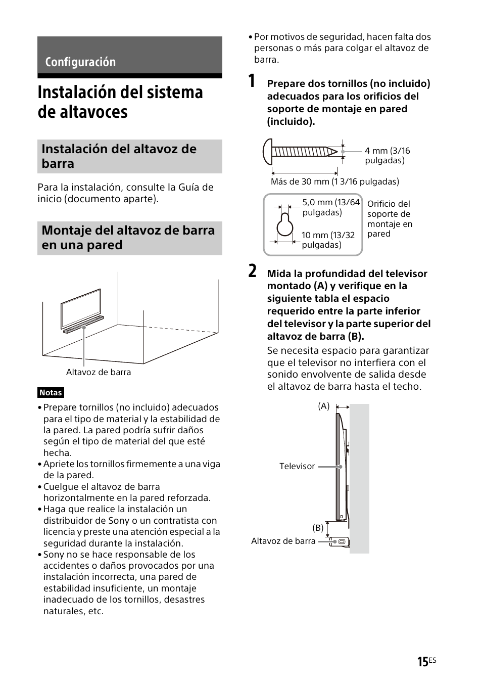 Configuración, Instalación del sistema de altavoces, Instalación del sistema de | Altavoces | Sony UBP-X700M HDR 4K UHD Network Blu-ray Disc Player User Manual | Page 163 / 226