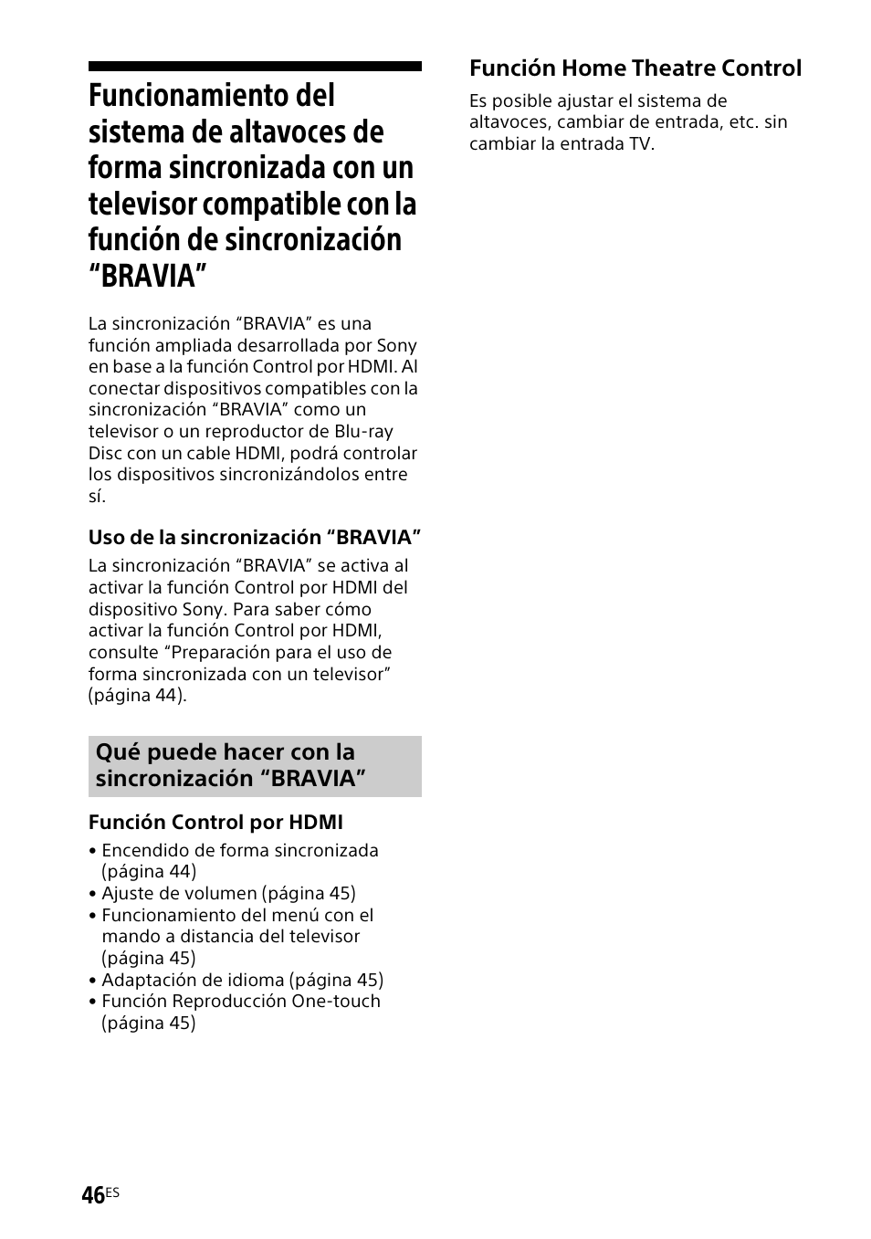 Funcionamiento del sistema de | Sony UBP-X700M HDR 4K UHD Network Blu-ray Disc Player User Manual | Page 194 / 226