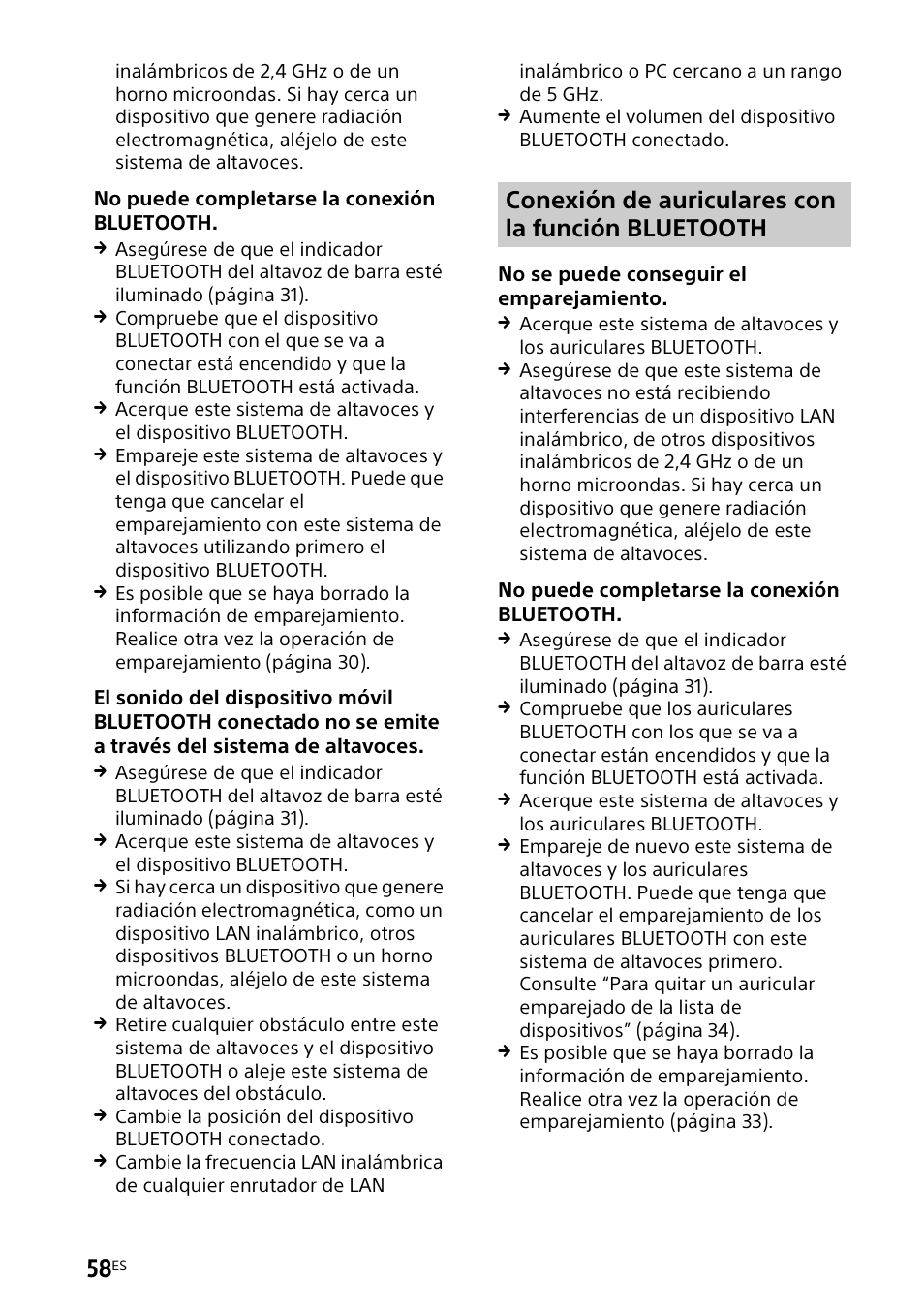 Conexión de auriculares con la función bluetooth | Sony UBP-X700M HDR 4K UHD Network Blu-ray Disc Player User Manual | Page 206 / 226