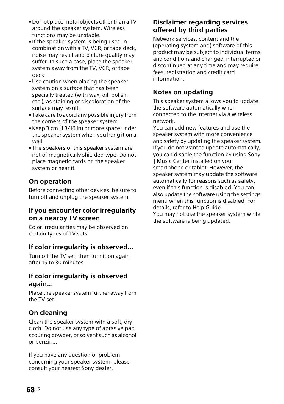 Sony UBP-X700M HDR 4K UHD Network Blu-ray Disc Player User Manual | Page 68 / 226