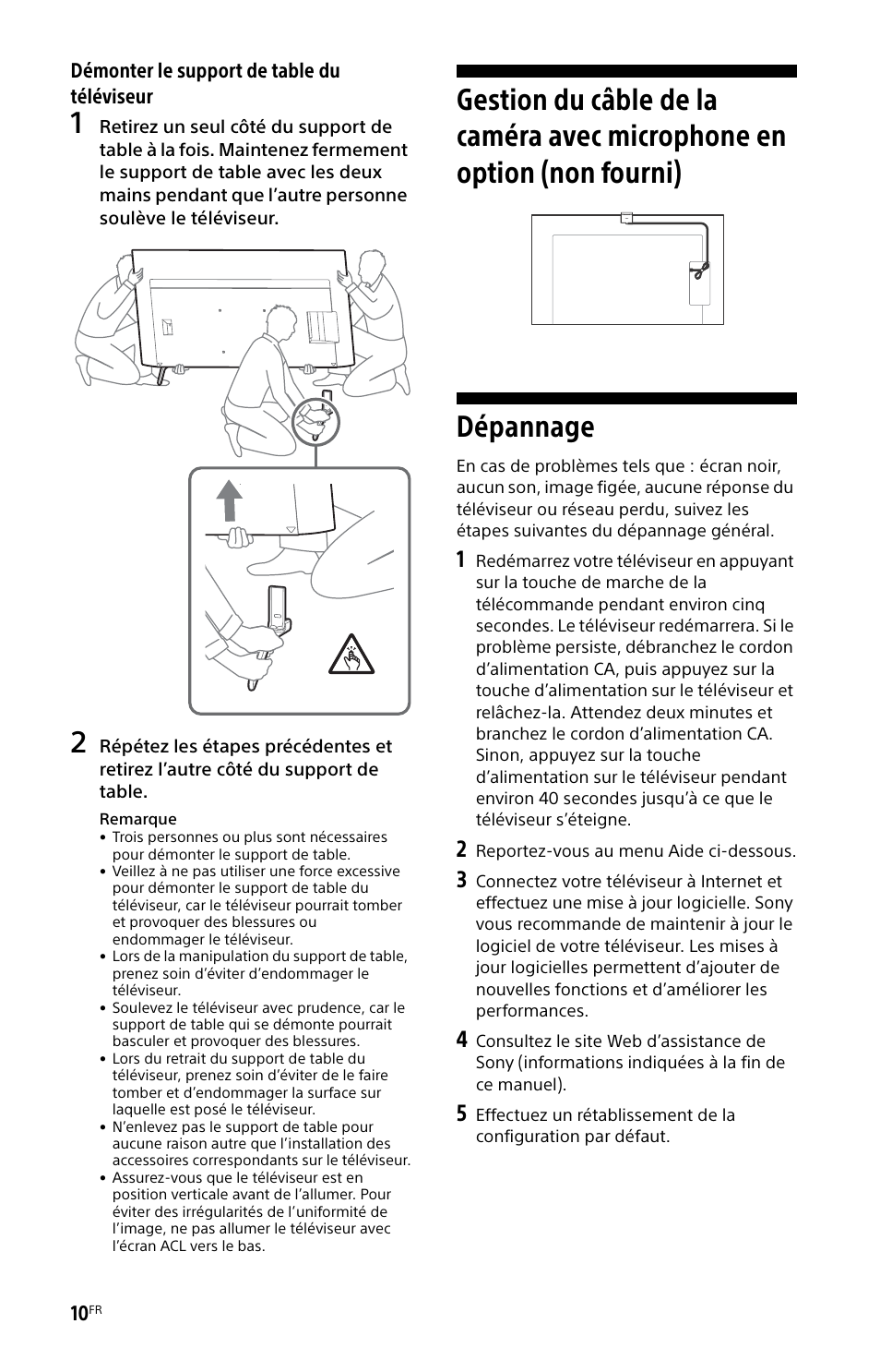 Dépannage | Sony BDP-S6700 4K-Upscaling Blu-ray Disc Player with Wi-Fi User Manual | Page 22 / 44