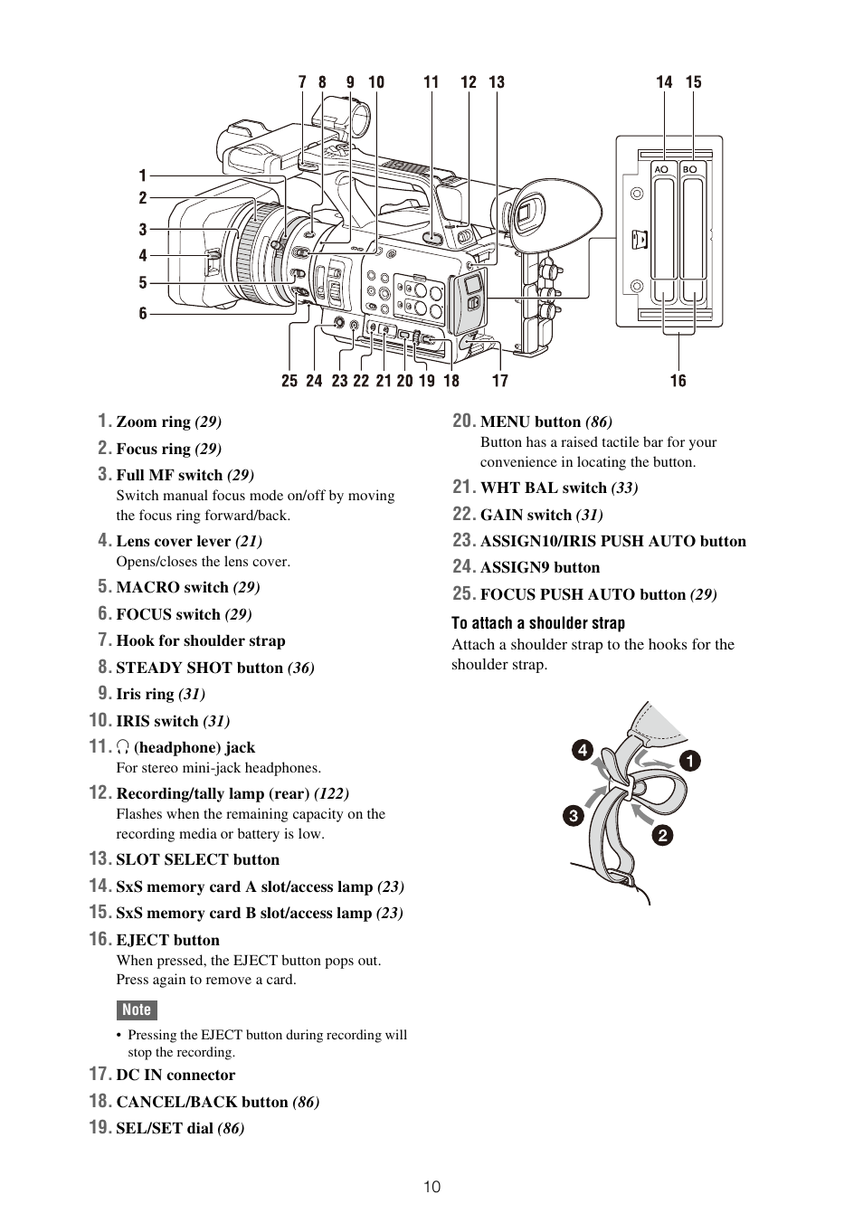 Sony XDCA-FX9 Extension Unit for PXW-FX9 Camera User Manual | Page 10 / 154