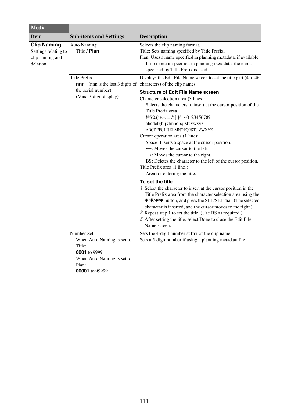 Sony XDCA-FX9 Extension Unit for PXW-FX9 Camera User Manual | Page 111 / 154