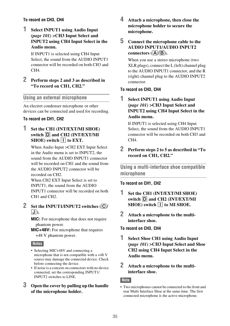 Sony XDCA-FX9 Extension Unit for PXW-FX9 Camera User Manual | Page 35 / 154