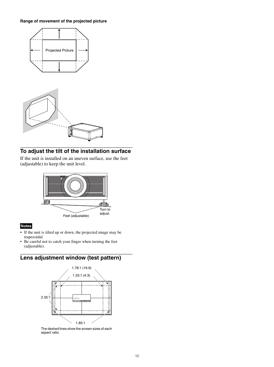Lens adjustment window (test pattern) | Sony All-in-One PXW-Z280 Camera Transport Kit with Accessories User Manual | Page 10 / 49