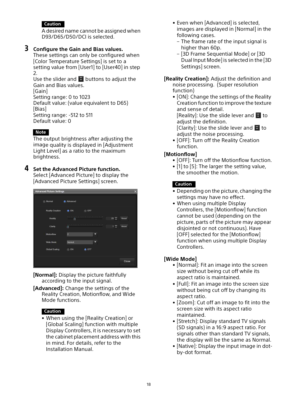 Sony ZRD-B12A Micro LED Video Wall Modular Display User Manual | Page 18 / 65