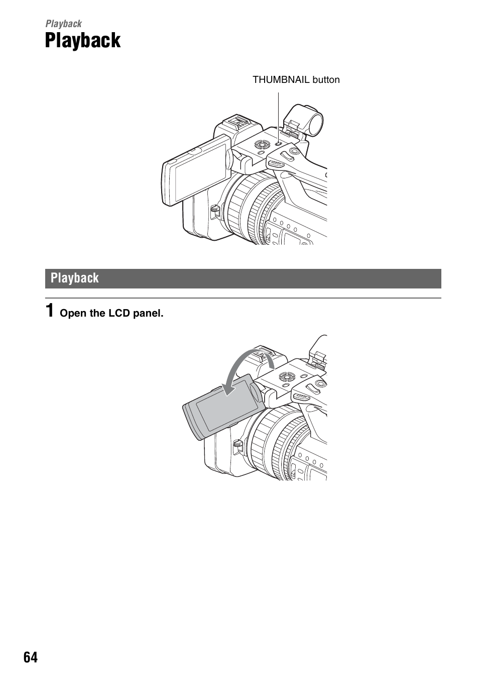 Playback, On (p. 64), S (p. 64) | P. 64), Nail (p. 64) | Sony BRAVIA FW-98BZ50L 98" UHD 4K HDR Commercial Monitor User Manual | Page 64 / 152
