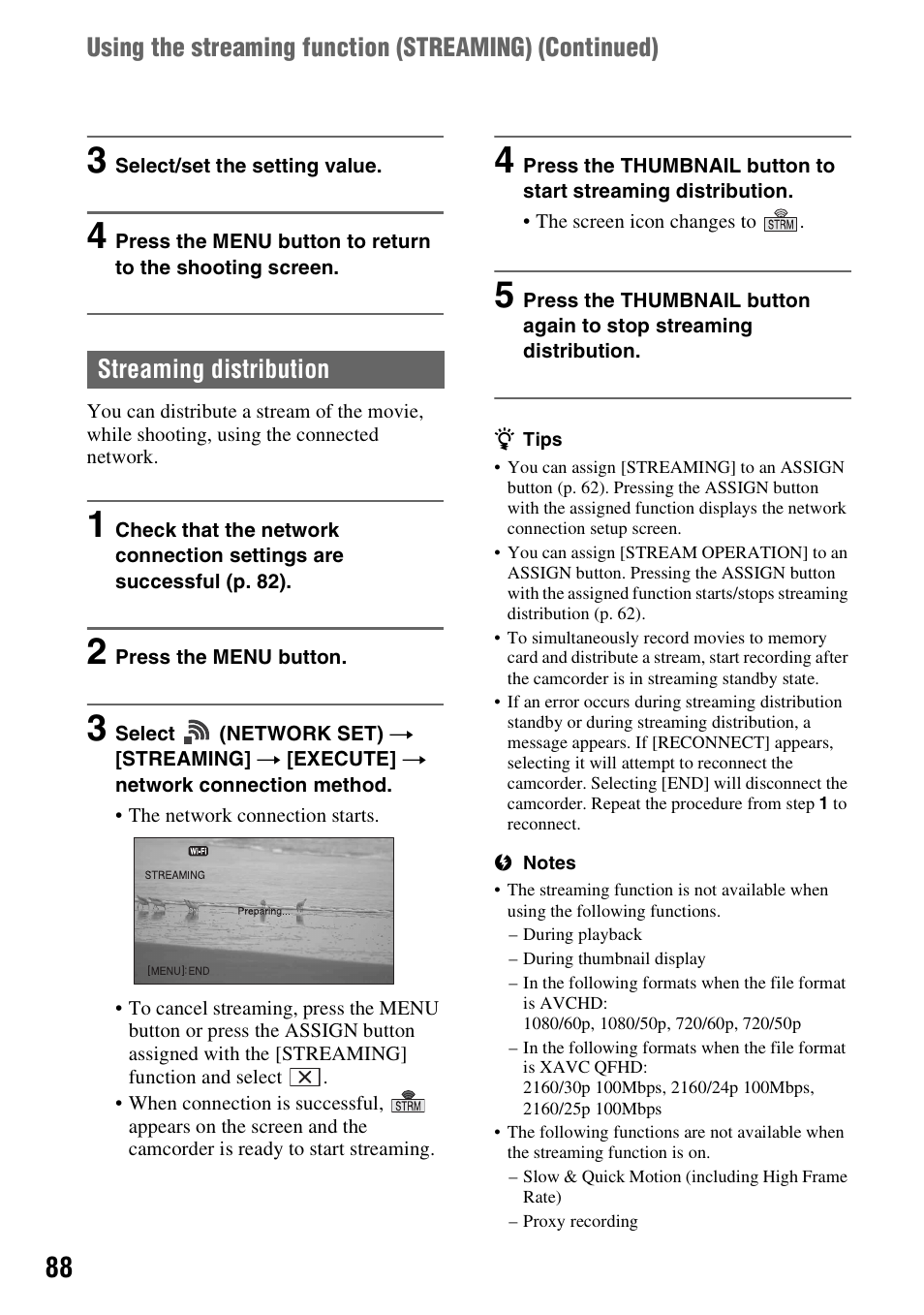 Streaming distribution, P. 88) | Sony BRAVIA FW-98BZ50L 98" UHD 4K HDR Commercial Monitor User Manual | Page 88 / 152