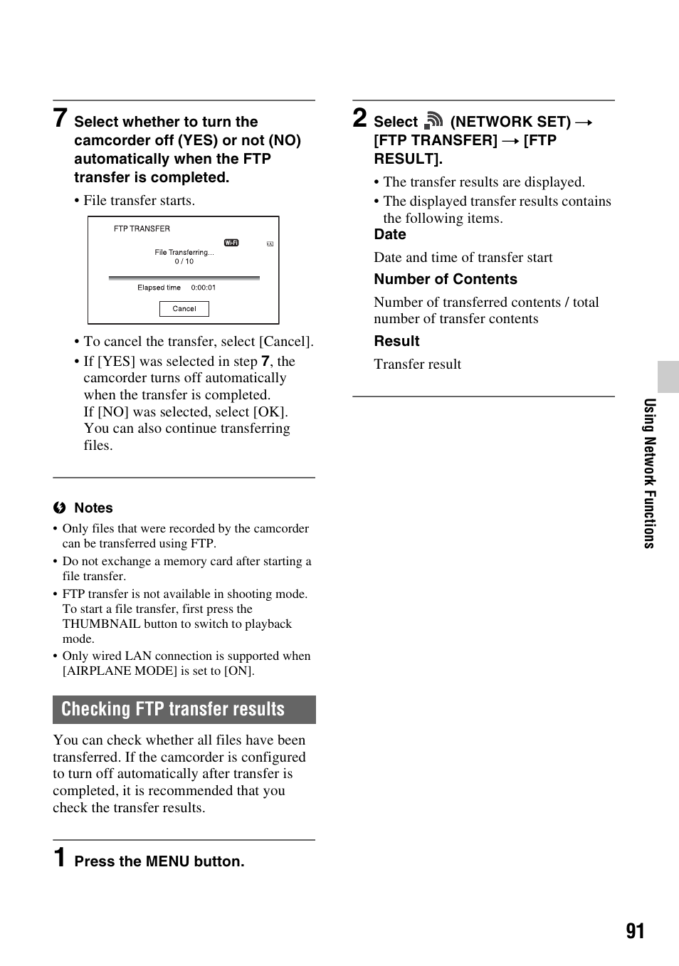 Checking ftp transfer results | Sony BRAVIA FW-98BZ50L 98" UHD 4K HDR Commercial Monitor User Manual | Page 91 / 152