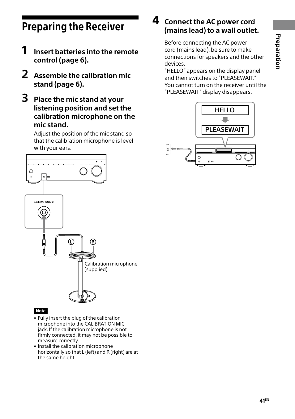 Preparing the receiver, Preparing the receiver 1 | Sony BRAVIA BZ40H 85" Class HDR 4K UHD Digital Signage & Conference Room LED Display User Manual | Page 41 / 203