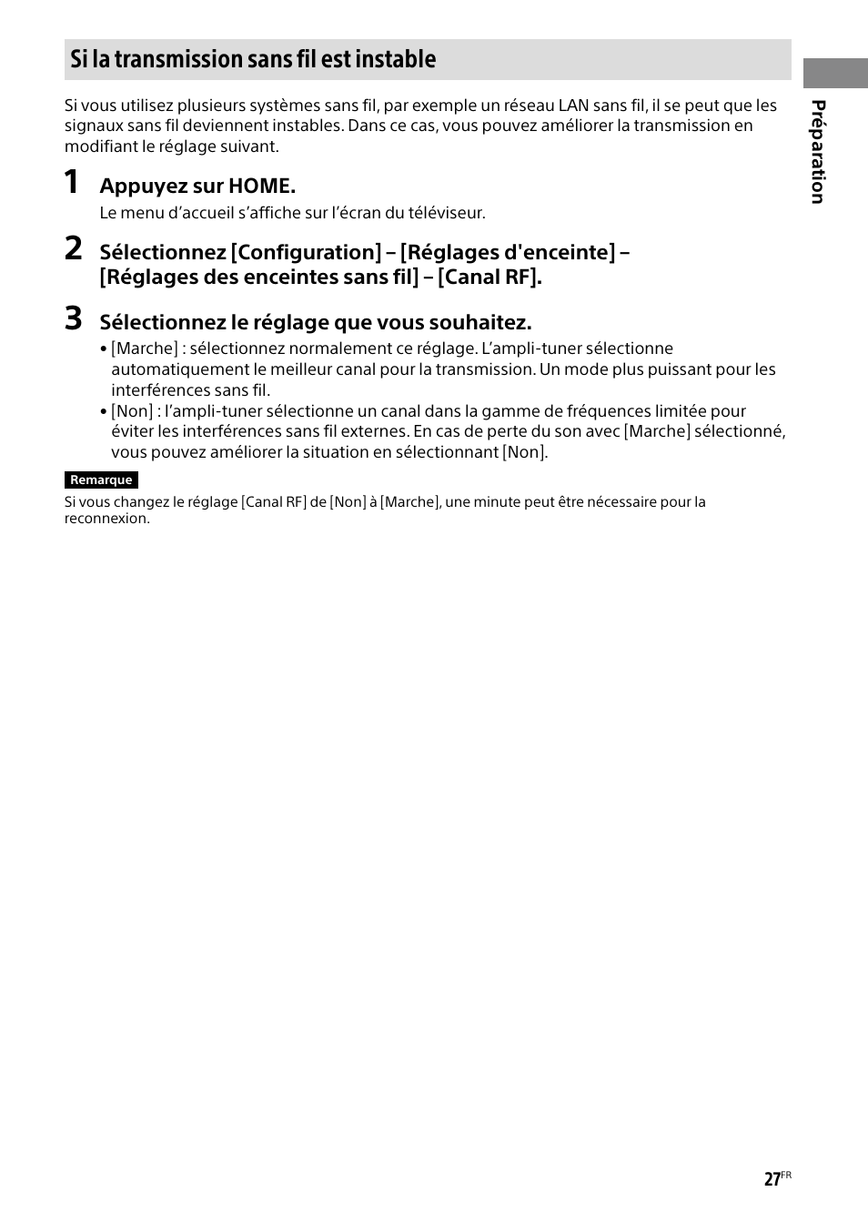 Si la transmission sans fil est instable | Sony BRAVIA BZ40H 85" Class HDR 4K UHD Digital Signage & Conference Room LED Display User Manual | Page 93 / 203