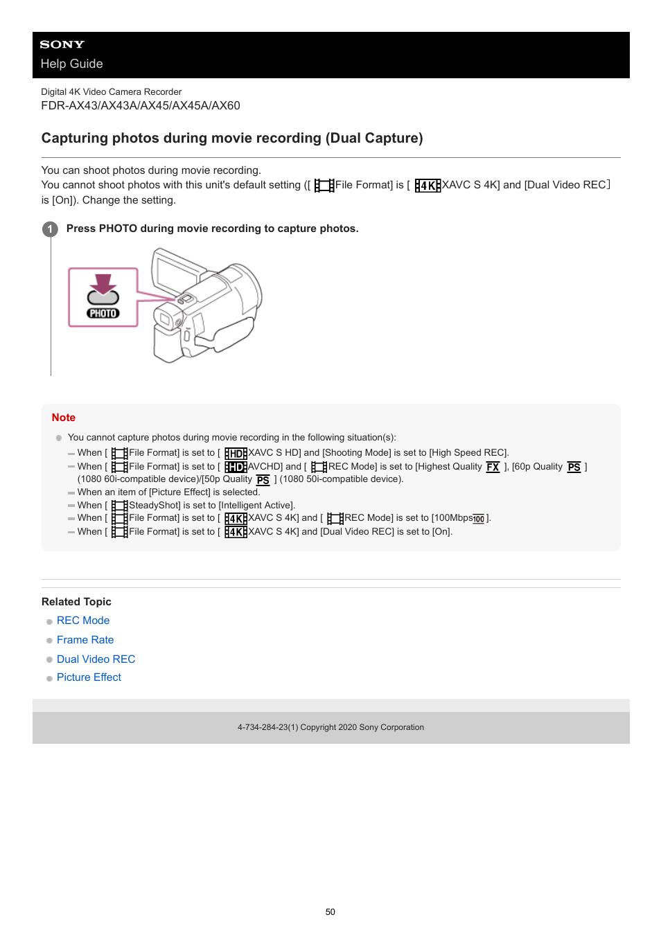 Help guide | Sony BRAVIA BZ40J 100" Class 4K UHD HDR Commercial Monitor User Manual | Page 50 / 353