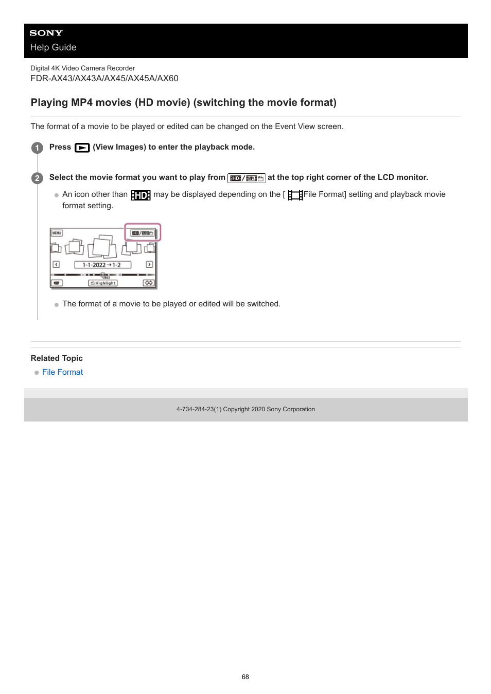 Sony BRAVIA BZ40J 100" Class 4K UHD HDR Commercial Monitor User Manual | Page 68 / 353