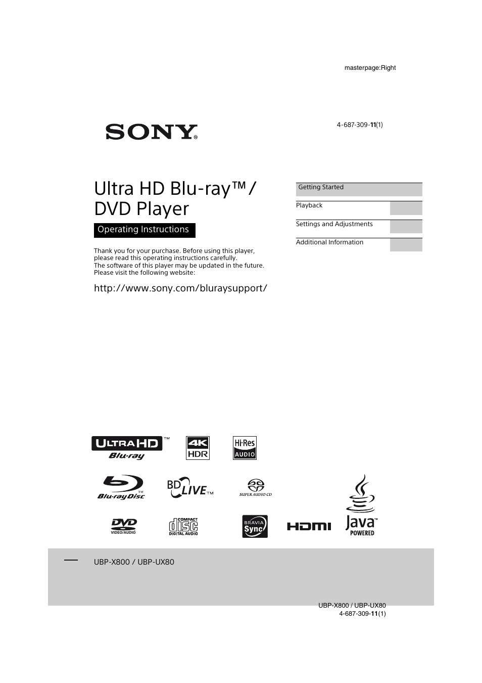 Sony Cyber-shot DSC-RX1R II Digital Camera User Manual | 44 pages