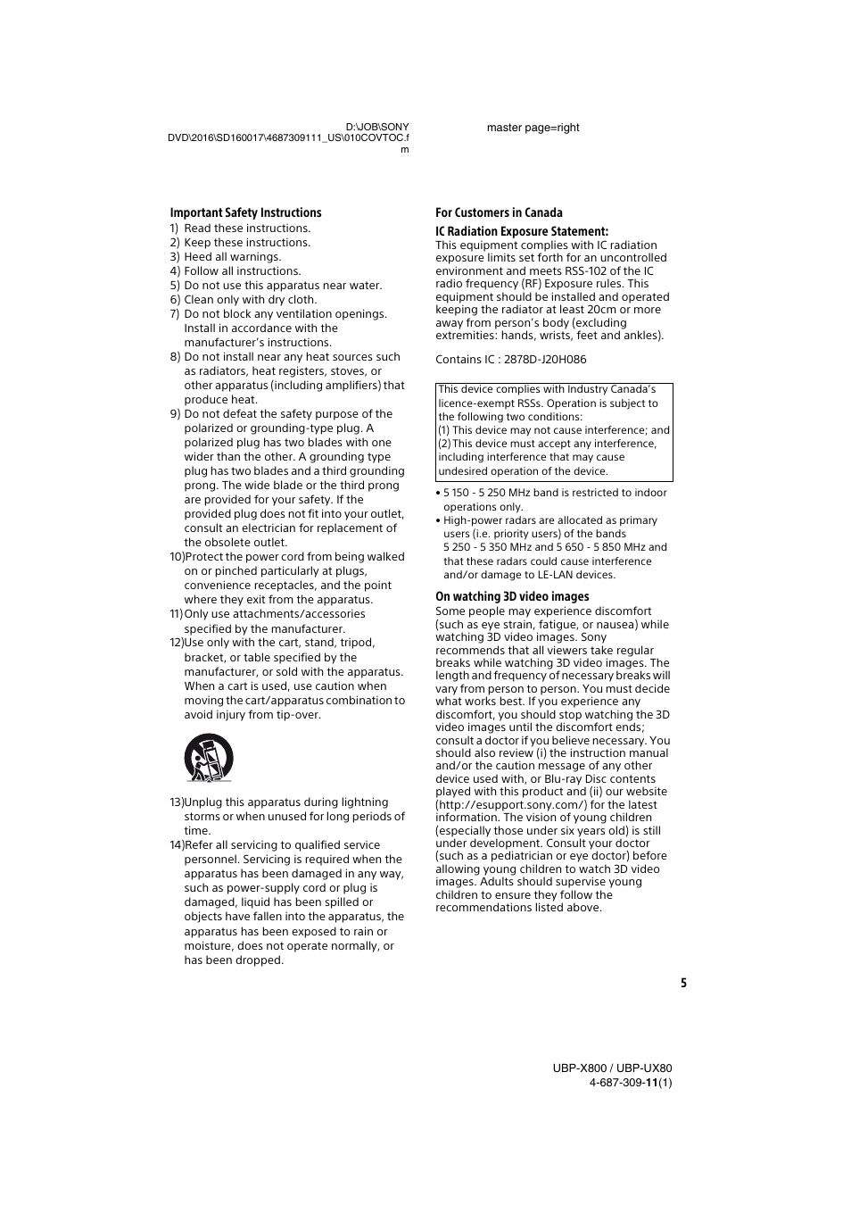 Sony Cyber-shot DSC-RX1R II Digital Camera User Manual | Page 5 / 44