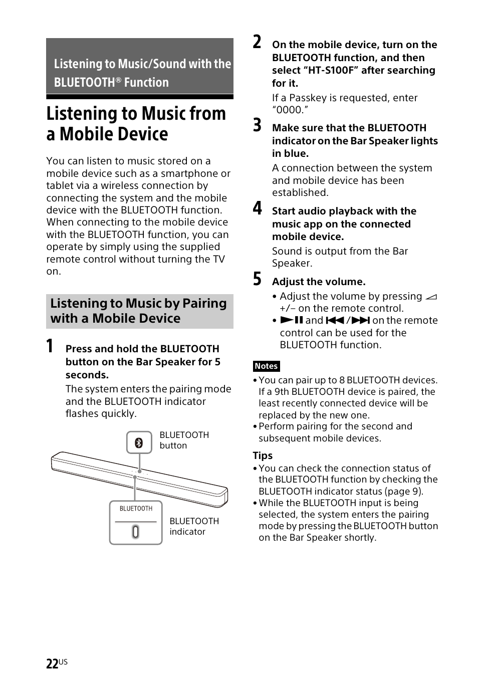 Listening to music from a mobile device | Sony a7R V Mirrorless Camera User Manual | Page 22 / 37