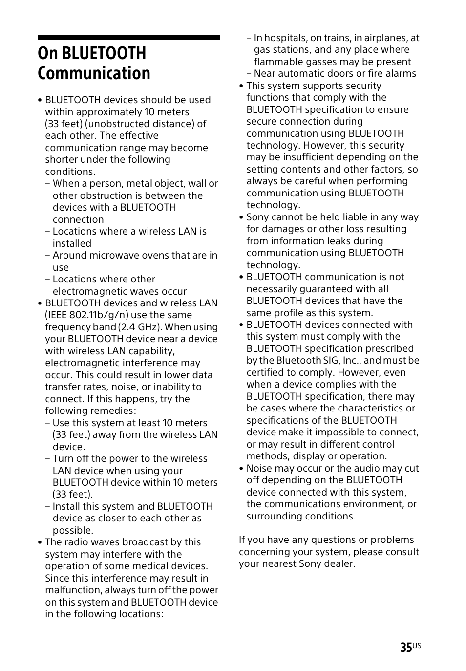On bluetooth communication | Sony a7R V Mirrorless Camera User Manual | Page 35 / 37