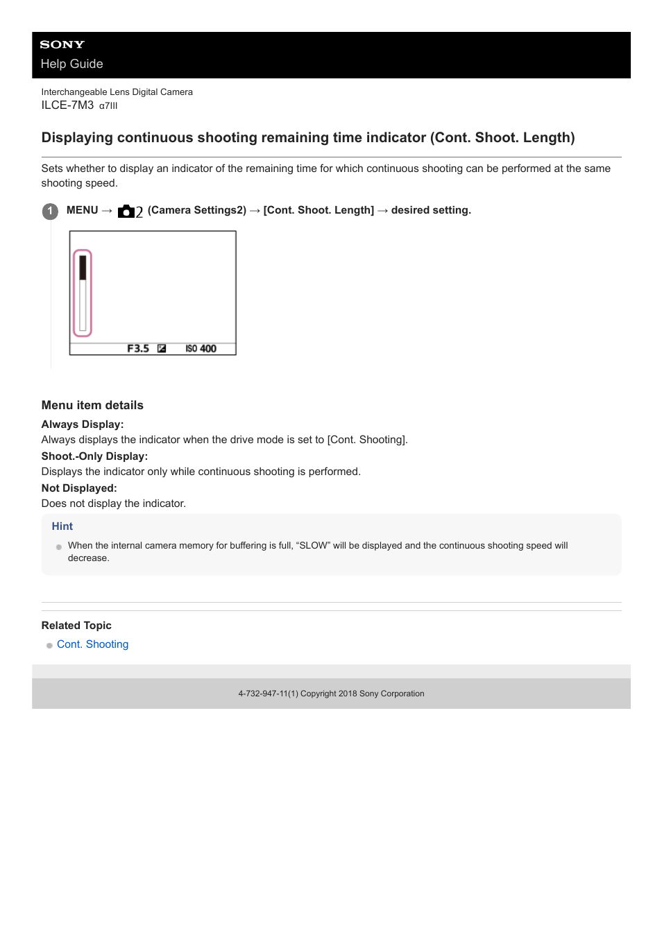 Sony a7C Mirrorless Camera (Black) User Manual | Page 120 / 642