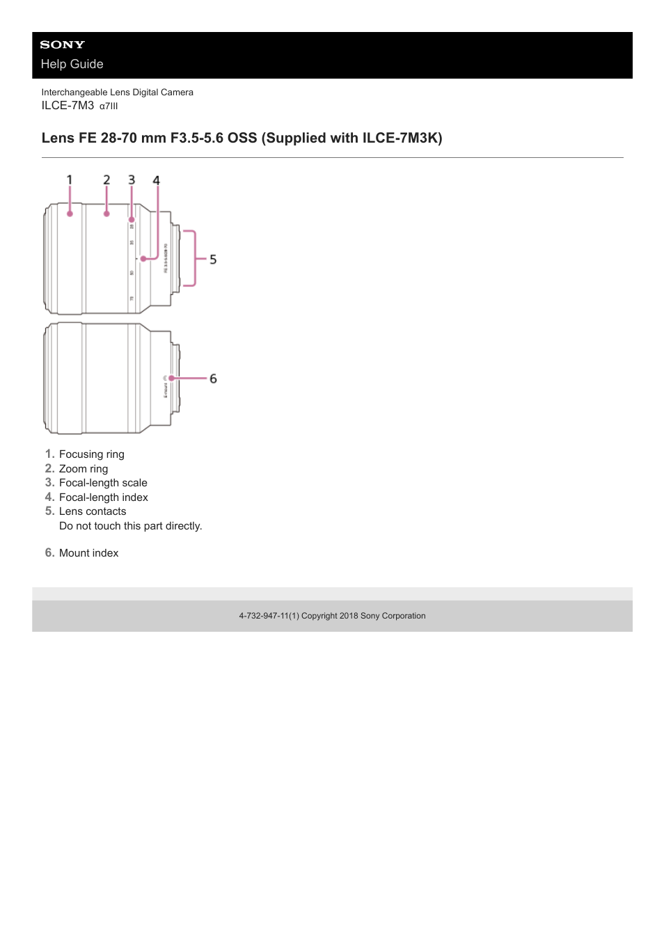 Sony a7C Mirrorless Camera (Black) User Manual | Page 28 / 642