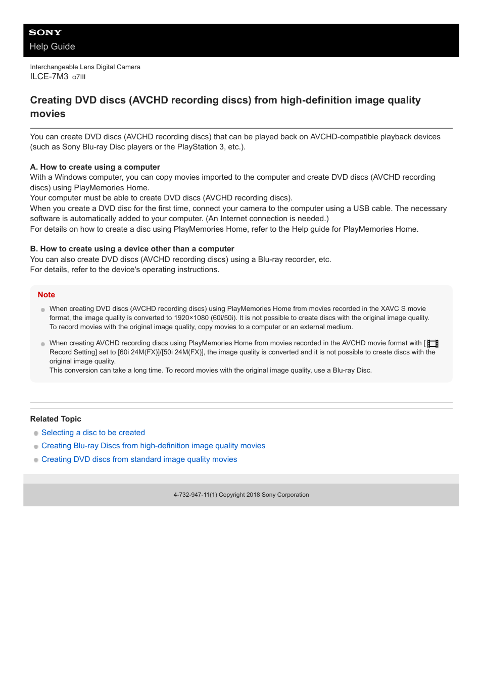 Sony a7C Mirrorless Camera (Black) User Manual | Page 378 / 642