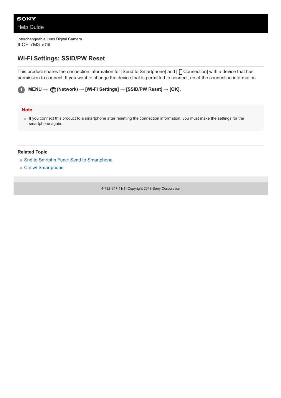 Wi-fi settings: ssid/pw reset | Sony a7C Mirrorless Camera (Black) User Manual | Page 529 / 642