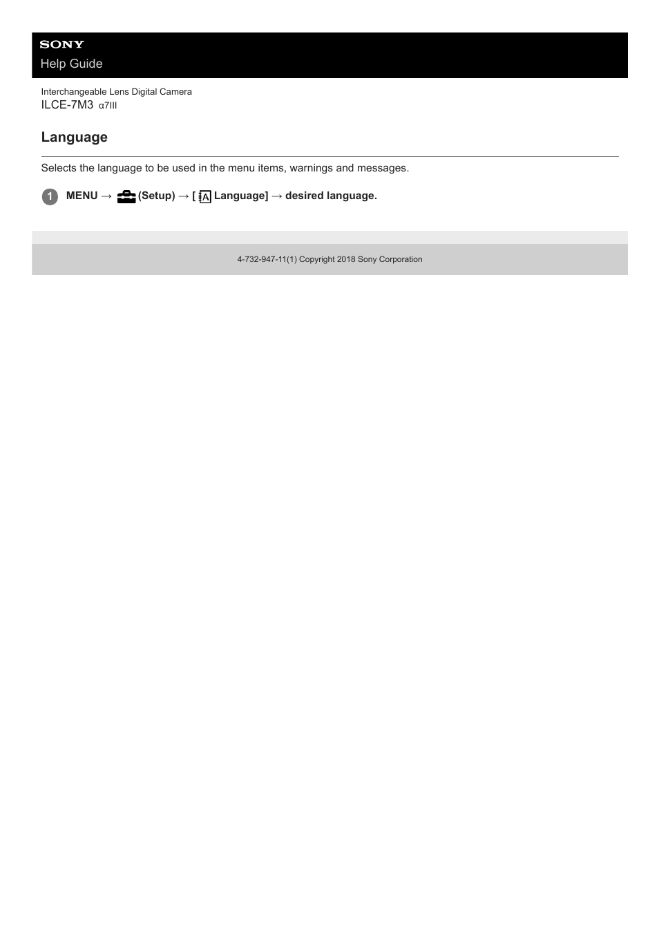 Language | Sony a7C Mirrorless Camera (Black) User Manual | Page 587 / 642