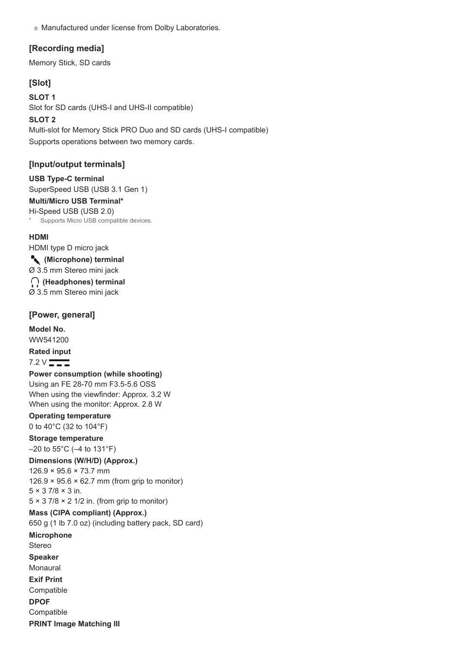 Sony a7C Mirrorless Camera (Black) User Manual | Page 624 / 642