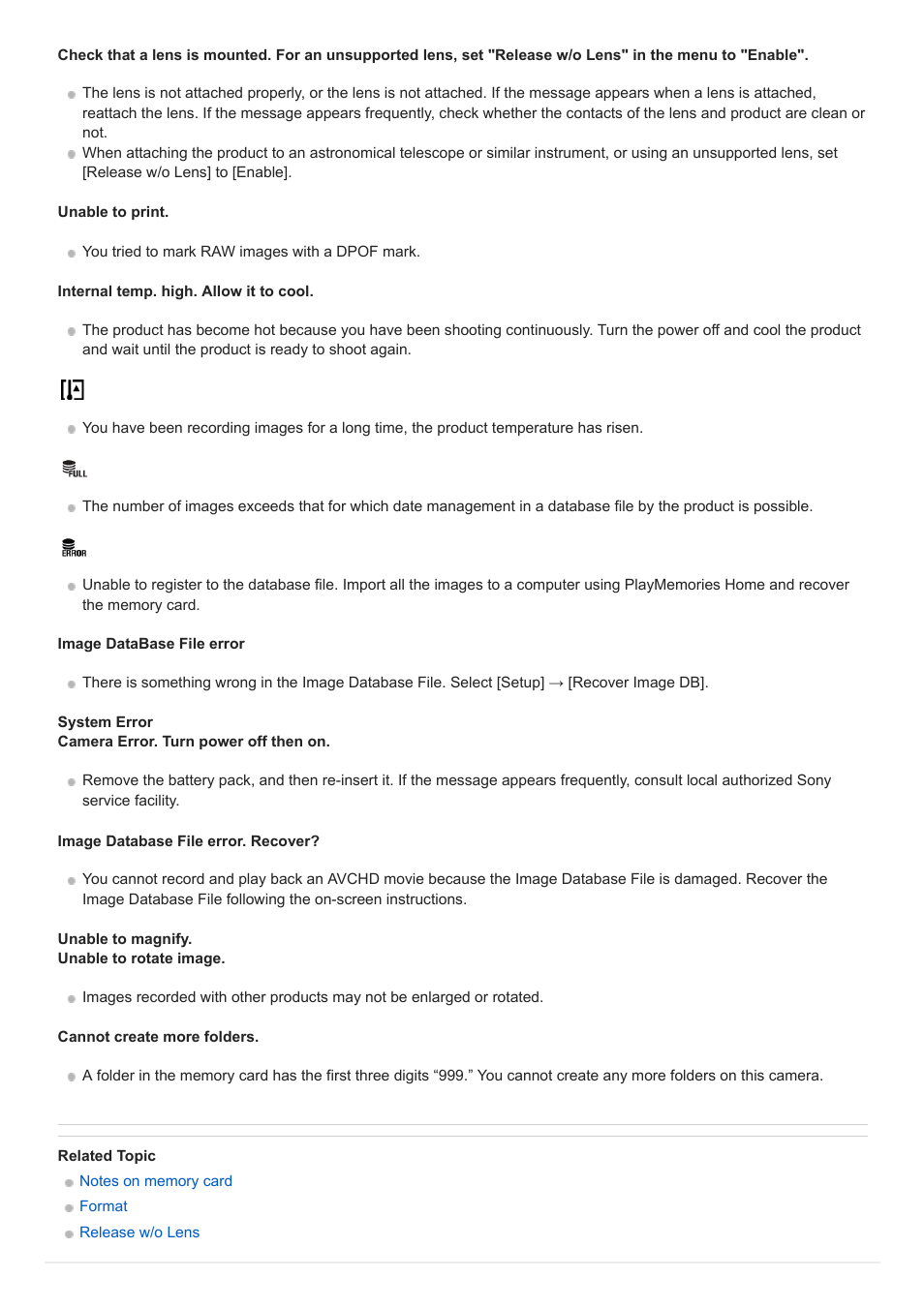 Sony a7C Mirrorless Camera (Black) User Manual | Page 640 / 642