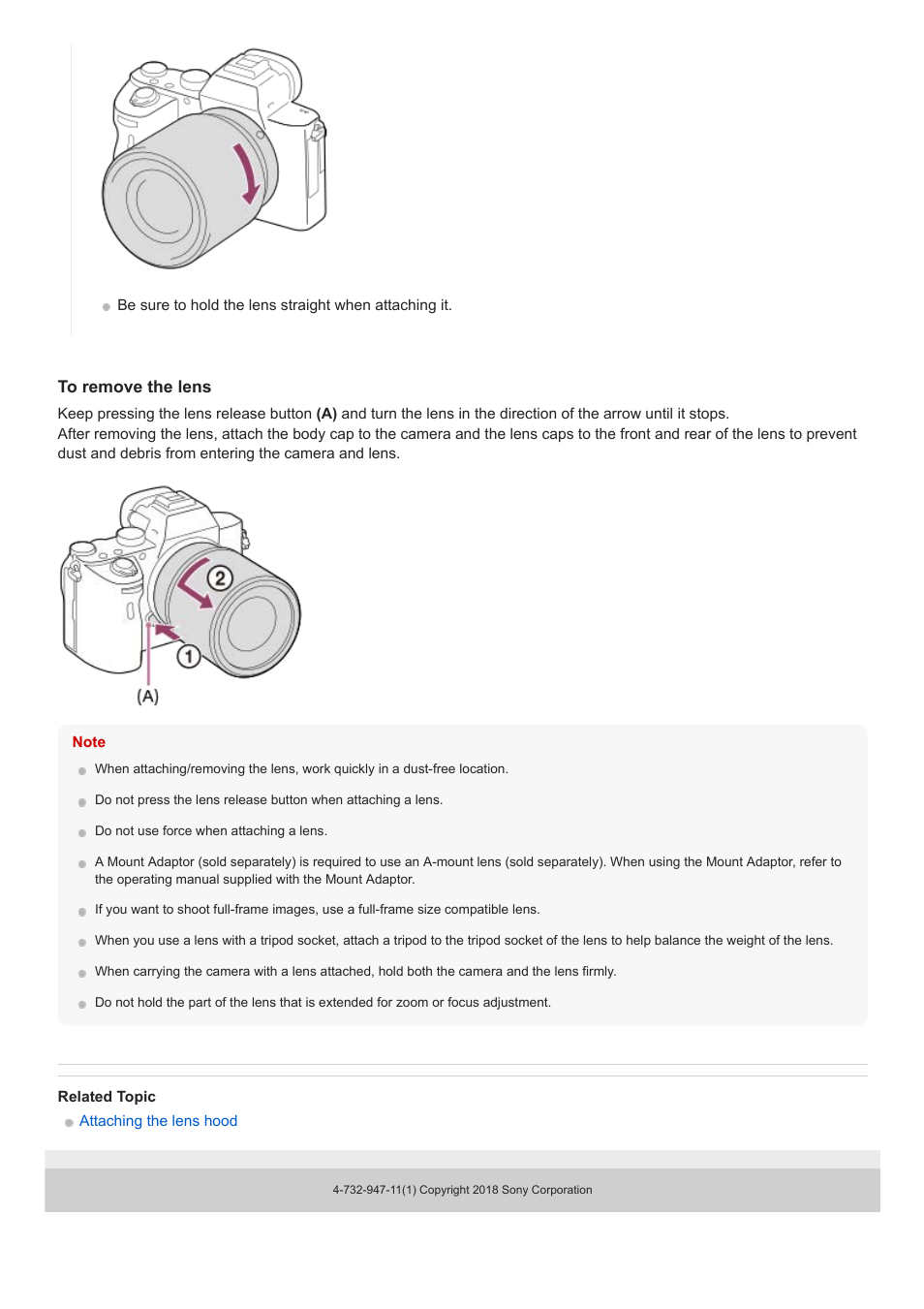 Sony a7C Mirrorless Camera (Black) User Manual | Page 65 / 642