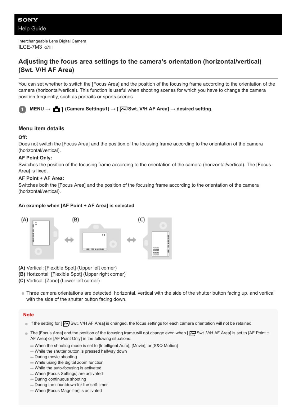 Sony a7C Mirrorless Camera (Black) User Manual | Page 84 / 642