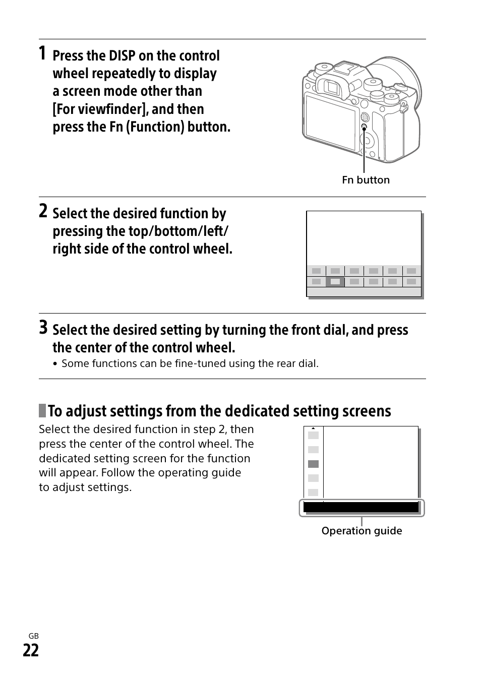 Sony a7R IIIA Mirrorless Camera User Manual | Page 22 / 104