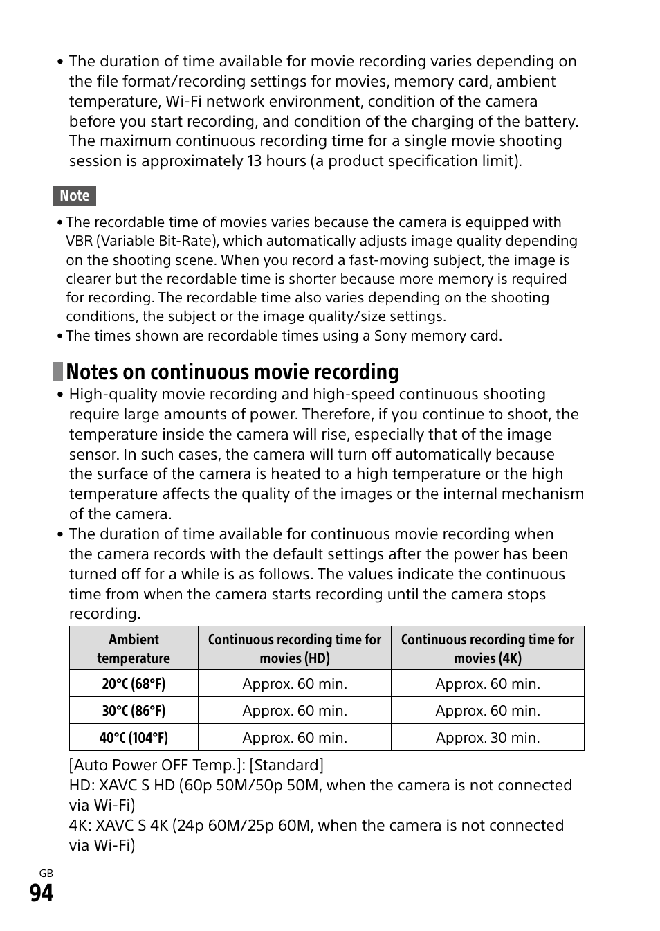 Sony a7R IIIA Mirrorless Camera User Manual | Page 94 / 104