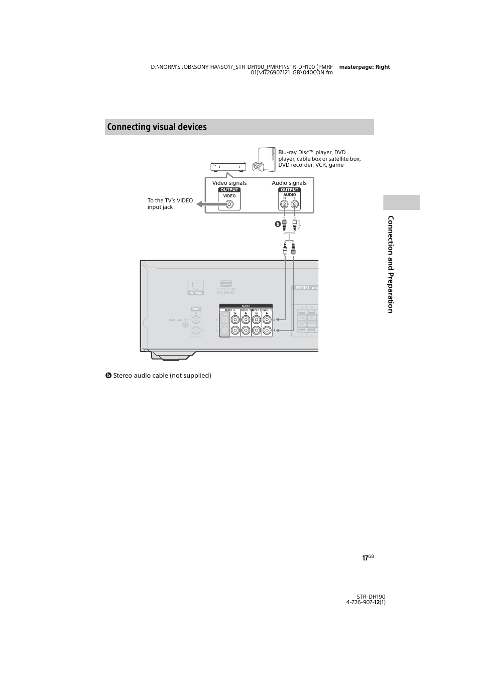 Connecting visual devices | Sony a7 II Mirrorless Camera with 28-70mm Lens User Manual | Page 17 / 44