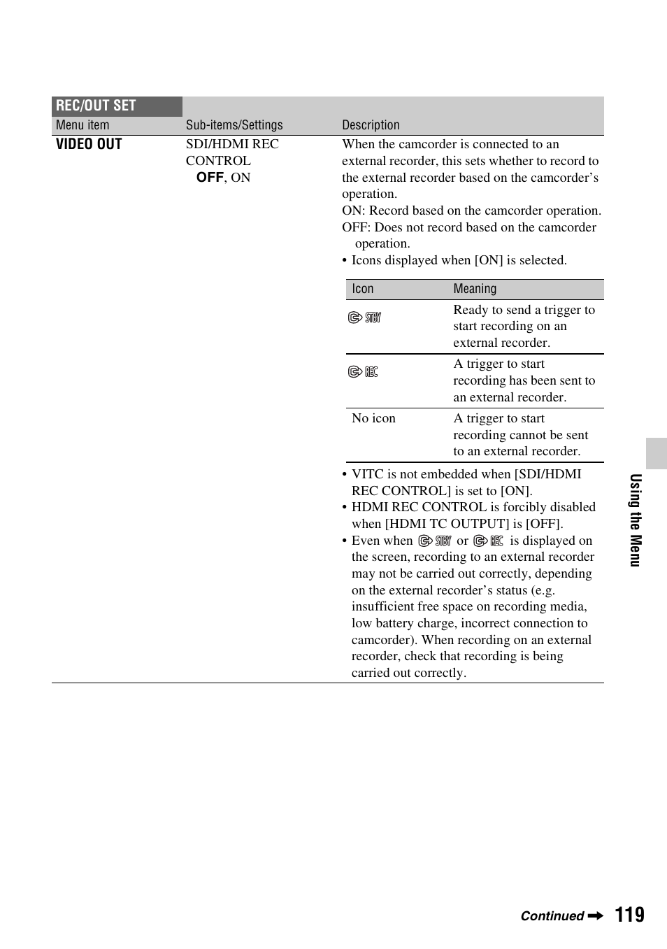 L (p. 119) | Sony a6400 Mirrorless Camera User Manual | Page 119 / 176