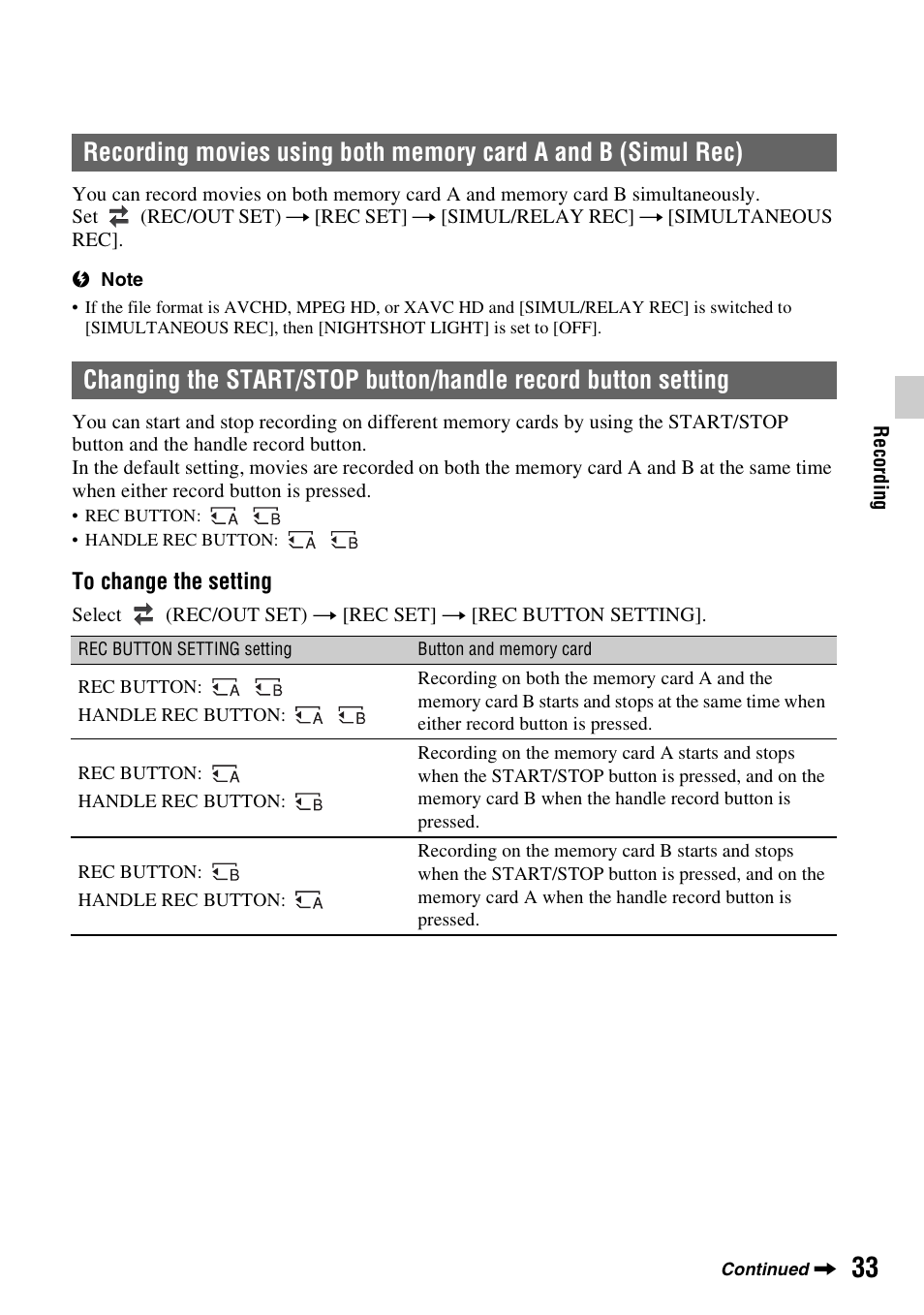P. 33) | Sony a6400 Mirrorless Camera User Manual | Page 33 / 176