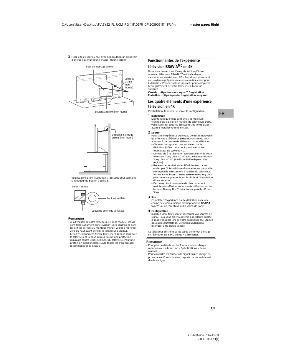 Fonctionnalités de l’expérience télévision bravia, En 4k | Sony a6400 Mirrorless Camera with 16-50mm Lens User Manual | Page 17 / 44