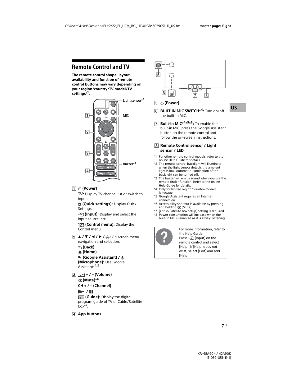 Remote control and tv | Sony a6400 Mirrorless Camera with 16-50mm Lens User Manual | Page 7 / 44