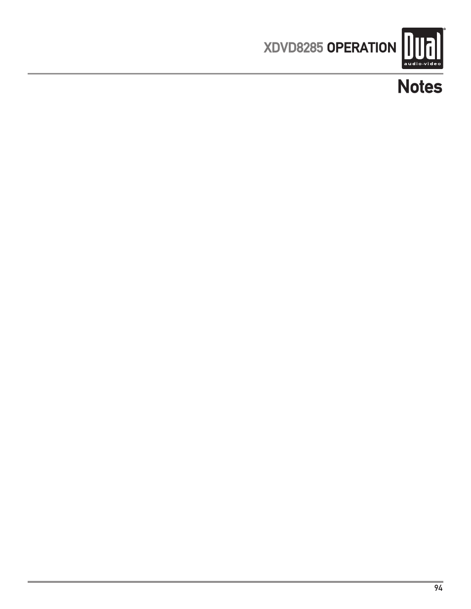Dual XDVD8285 User Manual | Page 95 / 96