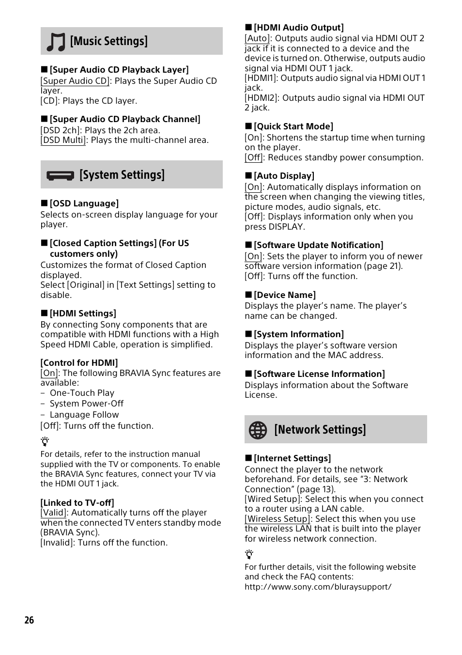 Sony a7C II Mirrorless Camera (Silver) User Manual | Page 26 / 44