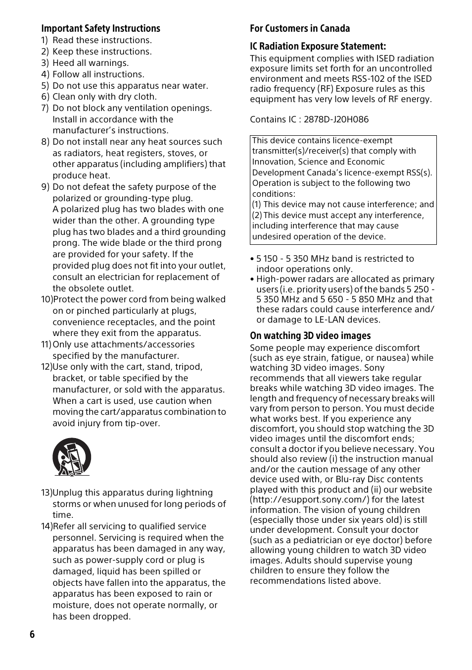Sony a7C II Mirrorless Camera (Silver) User Manual | Page 6 / 44