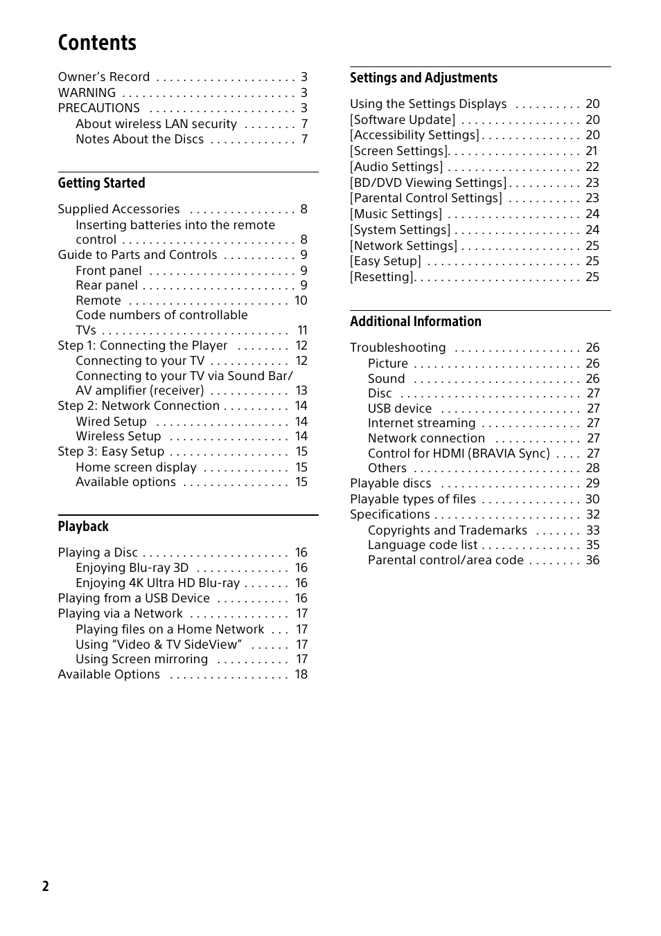 Sony a6700 Mirrorless Camera with 16-50mm Lens User Manual | Page 2 / 40