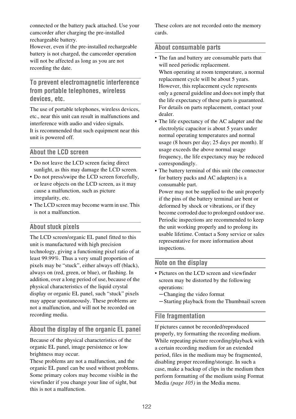 Sony ZV-1F Vlogging Camera (Black) User Manual | Page 122 / 160