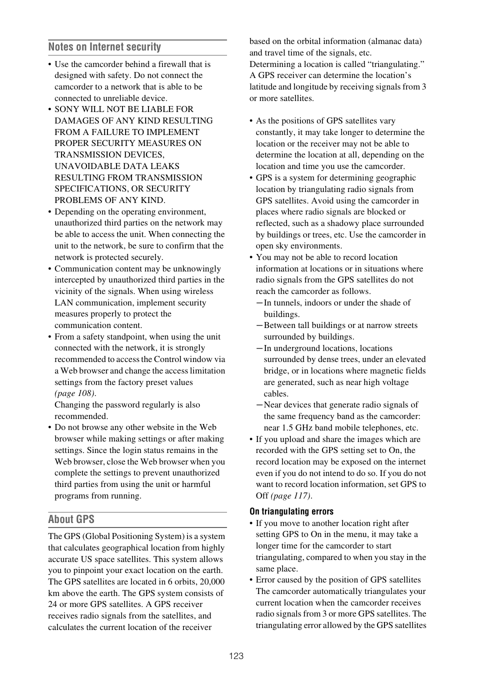 About gps | Sony ZV-1F Vlogging Camera (Black) User Manual | Page 123 / 160