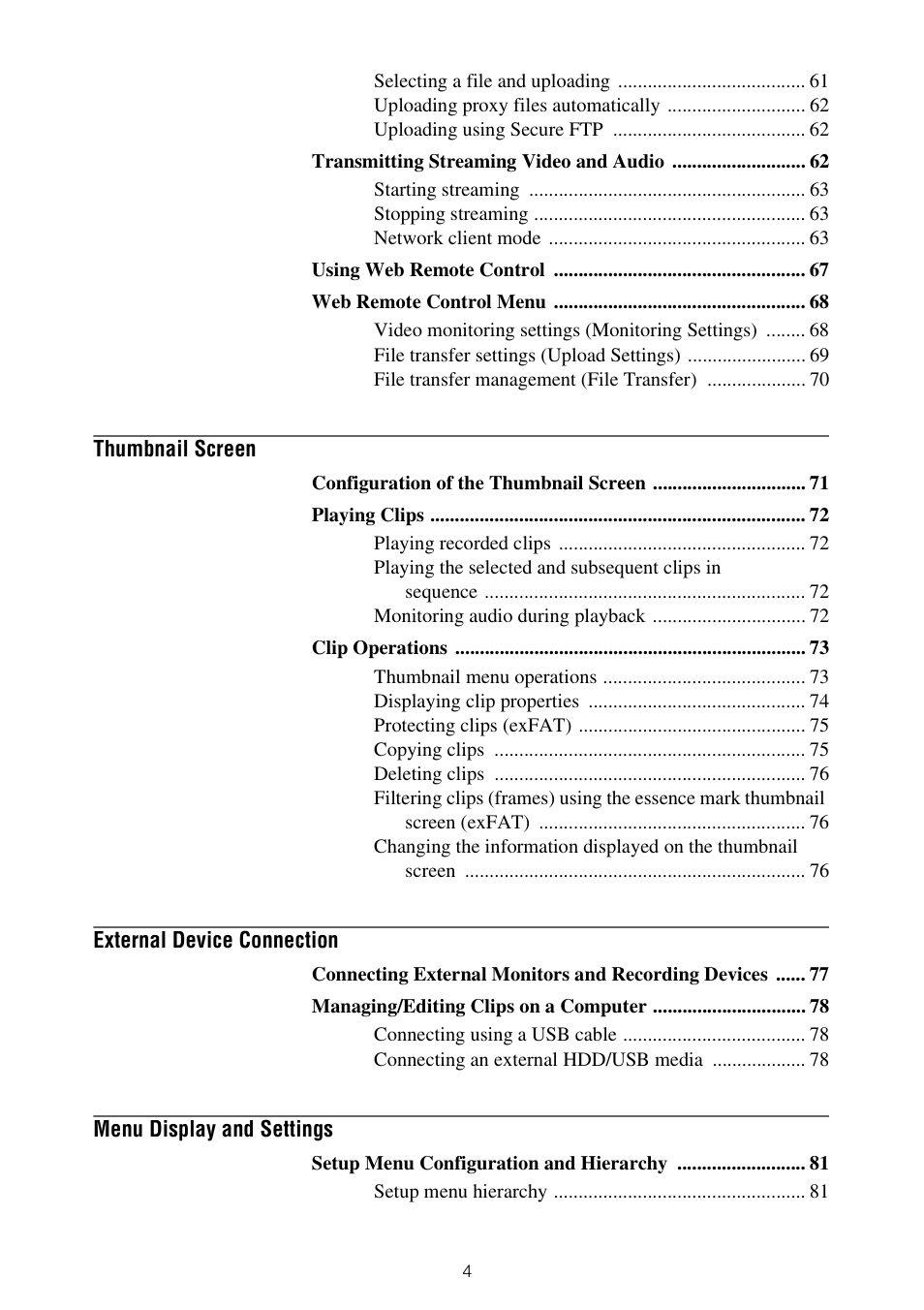 Sony ZV-1F Vlogging Camera (Black) User Manual | Page 4 / 160