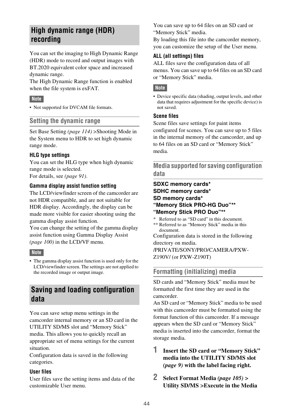Sony ZV-1F Vlogging Camera (Black) User Manual | Page 44 / 160
