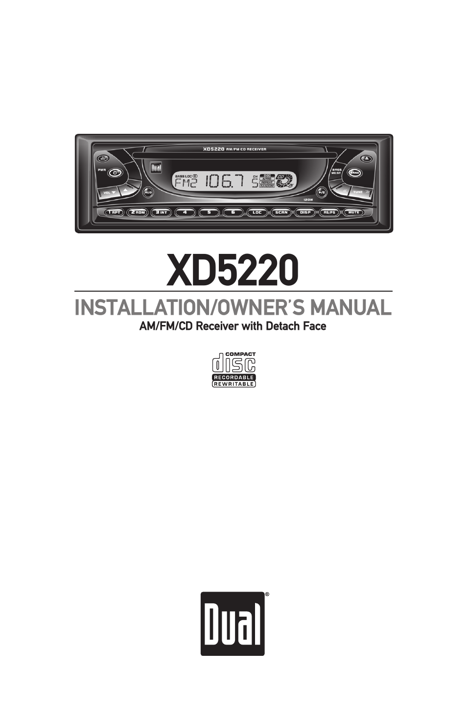 Dual XD5220 User Manual | 12 pages