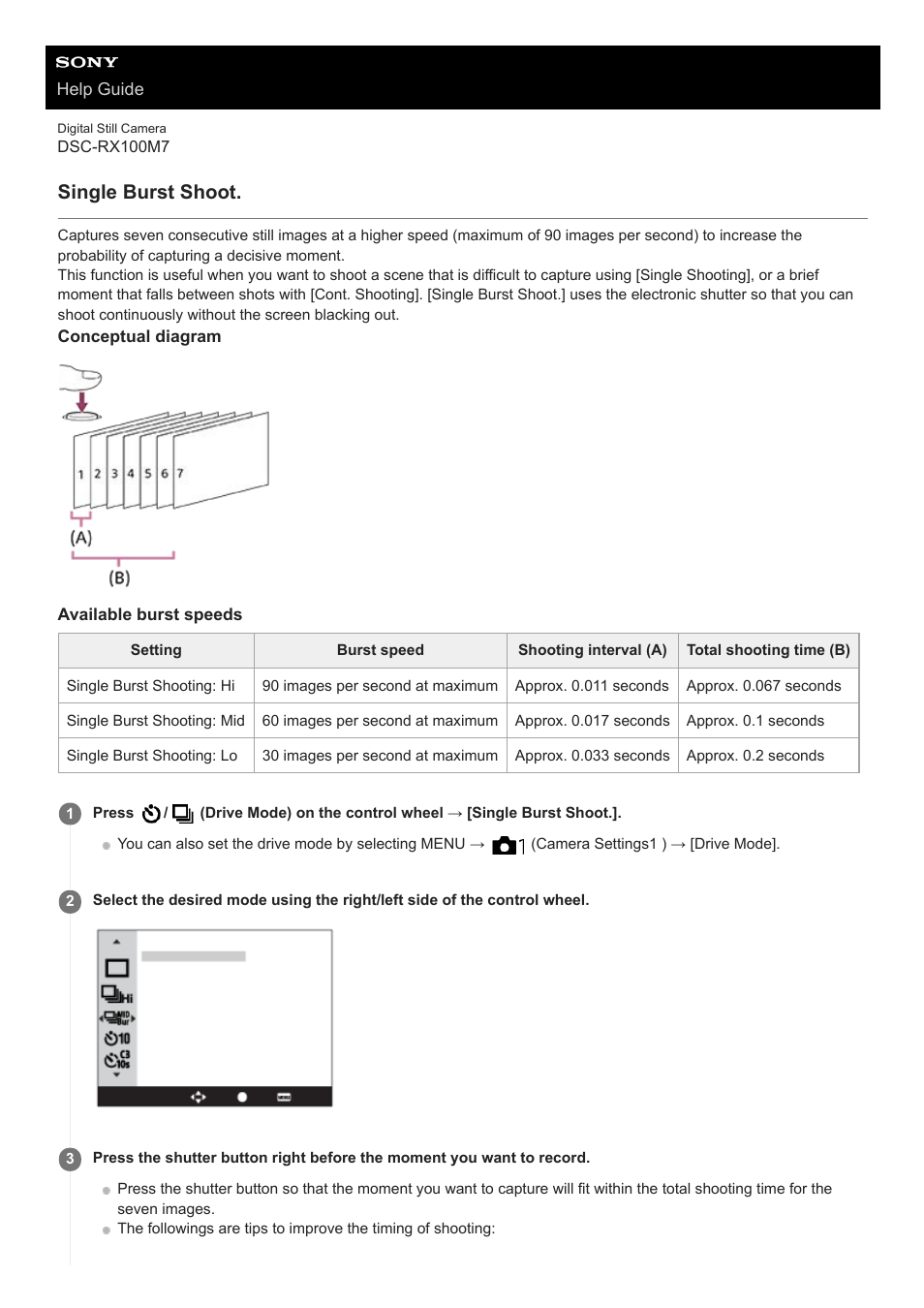 Single burst shoot | Sony VENICE 4K Live Bundle with MultiDyne SilverBack Fiber-Optic Adapter User Manual | Page 105 / 634