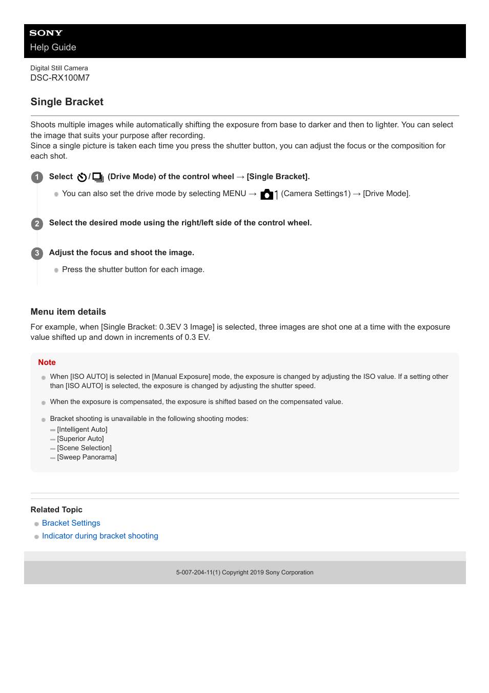 Single bracket | Sony VENICE 4K Live Bundle with MultiDyne SilverBack Fiber-Optic Adapter User Manual | Page 112 / 634