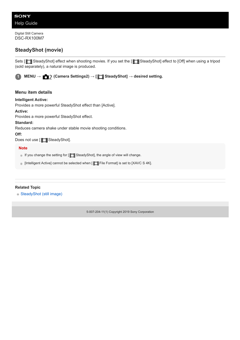Steadyshot (movie) | Sony VENICE 4K Live Bundle with MultiDyne SilverBack Fiber-Optic Adapter User Manual | Page 246 / 634